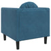 Fauteuil met kussen fluweel blauw