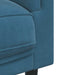 Bank met kussens 2-zits fluweel blauw