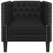 Fauteuil Chesterfield-stijl kunstleer zwart
