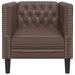Fauteuil Chesterfield-stijl kunstleer bruin