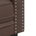 Fauteuil Chesterfield-stijl kunstleer bruin