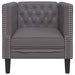 Fauteuil Chesterfield-stijl kunstleer grijs