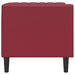 Fauteuil Chesterfield-stijl kunstleer wijnrood