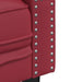 Fauteuil Chesterfield-stijl kunstleer wijnrood