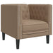 Fauteuil Chesterfield-stijl kunstleer cappuccinokleurig