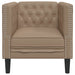 Fauteuil Chesterfield-stijl kunstleer cappuccinokleurig