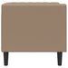 Fauteuil Chesterfield-stijl kunstleer cappuccinokleurig