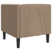 Fauteuil Chesterfield-stijl kunstleer cappuccinokleurig