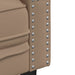 Fauteuil Chesterfield-stijl kunstleer cappuccinokleurig