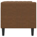 Fauteuil Chesterfield-stijl kunstsuède bruin