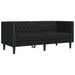 Tweezitsbank Chesterfield-stijl kunstleer zwart