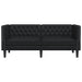 Tweezitsbank Chesterfield-stijl kunstleer zwart