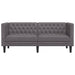 Tweezitsbank Chesterfield-stijl kunstleer grijs