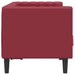 Tweezitsbank Chesterfield-stijl kunstleer wijnrood