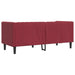 Tweezitsbank Chesterfield-stijl kunstleer wijnrood