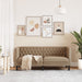Tweezitsbank Chesterfield-stijl kunstleer cappuccinokleurig