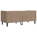 Tweezitsbank Chesterfield-stijl kunstleer cappuccinokleurig