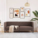 Driezitsbank Chesterfield-stijl kunstleer bruin