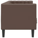 Driezitsbank Chesterfield-stijl kunstleer bruin