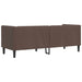 Driezitsbank Chesterfield-stijl kunstleer bruin