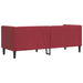 Driezitsbank Chesterfield-stijl kunstleer wijnrood