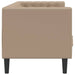 Driezitsbank Chesterfield-stijl kunstleer cappuccinokleurig