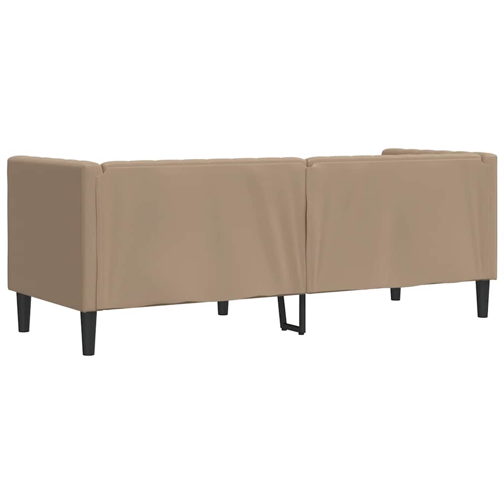 Driezitsbank Chesterfield-stijl kunstleer cappuccinokleurig
