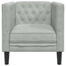 Fauteuil Chesterfield-stijl fluweel lichtgrijs