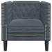 Fauteuil Chesterfield-stijl fluweel donkergrijs