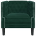 Fauteuil Chesterfield-stijl fluweel donkergroen