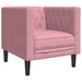 Fauteuil Chesterfield-stijl fluweel roze