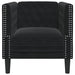 Fauteuil Chesterfield-stijl fluweel zwart