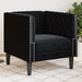 Fauteuil Chesterfield-stijl fluweel zwart
