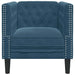 Fauteuil Chesterfield-stijl fluweel blauw