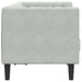 Tweezitsbank Chesterfield-stijl en bolsters fluweel lichtgrijs