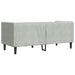 Tweezitsbank Chesterfield-stijl en bolsters fluweel lichtgrijs
