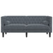 Tweezitsbank Chesterfield-stijl en bolsters fluweel donkergrijs