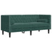 Tweezitsbank Chesterfield-stijl en bolsters fluweel donkergroen