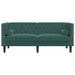 Tweezitsbank Chesterfield-stijl en bolsters fluweel donkergroen