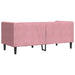 Tweezitsbank Chesterfield-stijl en bolsters fluweel roze