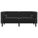 Tweezitsbank Chesterfield-stijl en bolsters fluweel zwart