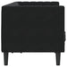 Tweezitsbank Chesterfield-stijl en bolsters fluweel zwart