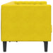 Tweezitsbank Chesterfield-stijl en bolsters fluweel geel