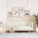 Tweezitsbank Chesterfield-stijl en bolsters fluweel crèmekleur