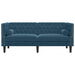 Tweezitsbank Chesterfield-stijl en bolsters fluweel blauw