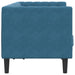 Tweezitsbank Chesterfield-stijl en bolsters fluweel blauw