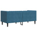 Tweezitsbank Chesterfield-stijl en bolsters fluweel blauw