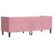 Driezitsbank Chesterfield-stijl met bolsters fluweel roze