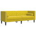 Driezitsbank Chesterfield-stijl met bolsters fluweel geel