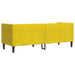 Driezitsbank Chesterfield-stijl met bolsters fluweel geel